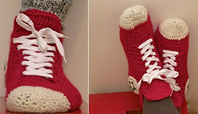 knitted converse socks pattern