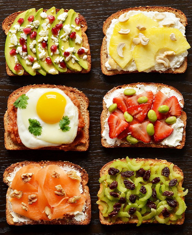 breakfast toasts creative energy boosting levels toast healthy recipes brunch alldaychic buzzfeed idea breakfasts foods meals different