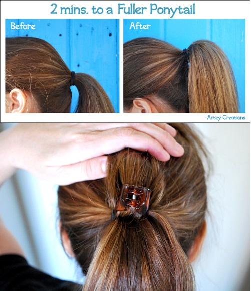 Image result for ponytail clip add volume