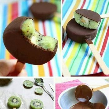 Chocolate Kiwi Popsicles