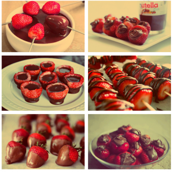 strawberries and nutella
