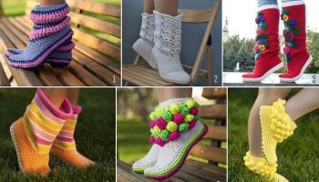 Crochet summer boots