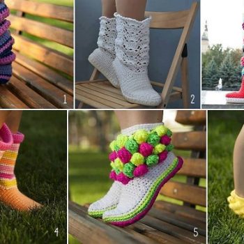 Crochet summer boots