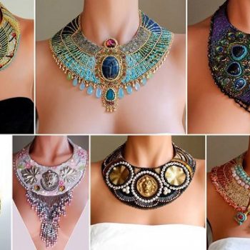 Beautiful Egyptian Themed Collar Necklaces