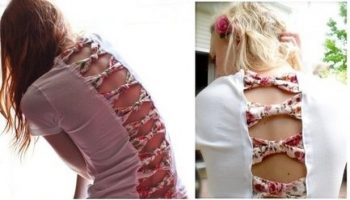 DIY bow back t-shirt