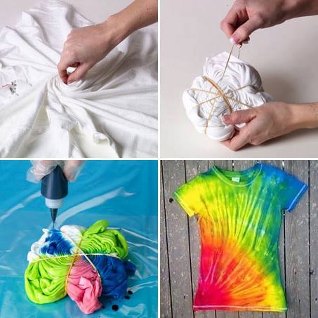Tie-Dye Swirl Technique for t-shirt