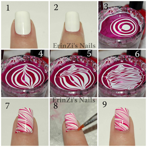 Water Marble Nails - AllDayChic