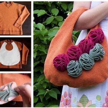 cute handbag from a sweater DIY