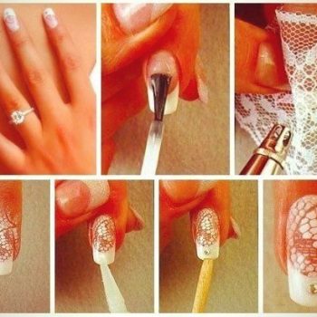 DIY lace nail design