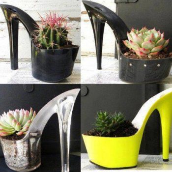 High heel flower pots