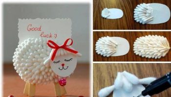 Lamb Holder for Notes from cotton swabs
