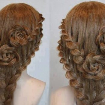 Rose Bud Flower Braid Hairstyle – Tutorial