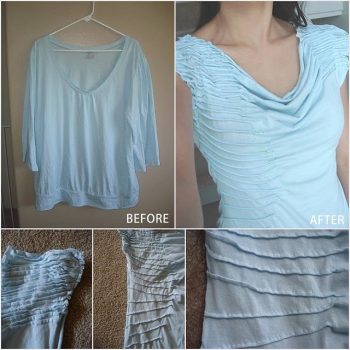 Stylish T-shirt made from a blouse – DIY