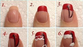 Christmas Hat Nail Art Design – DIY