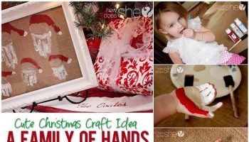 Family of Hand Print Santas – DIY