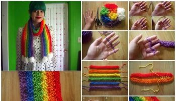 How to Create Finger Knitted Scarfs – DIY