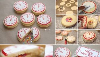 New Years Confetti Clock Cookies -DIY