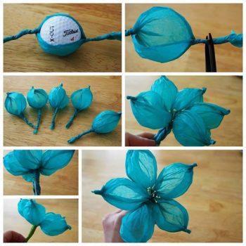 Balloonish Looking Tissue Flower – DIY