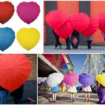 Lovely Heart Shaped Umbrella