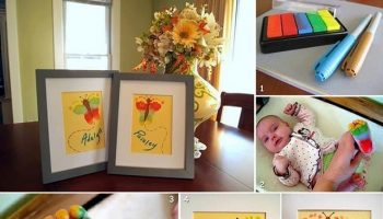 Rainbow Butterfly Footprint Artwork – DIY