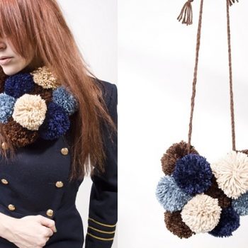 Pom-pom Necklace Scarf – DIY