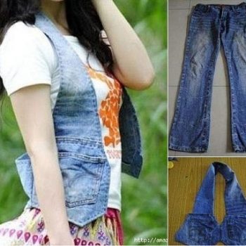 Waistcoat Out of Old Jeans – DIY