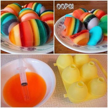 Rainbow Jello Easter Eggs