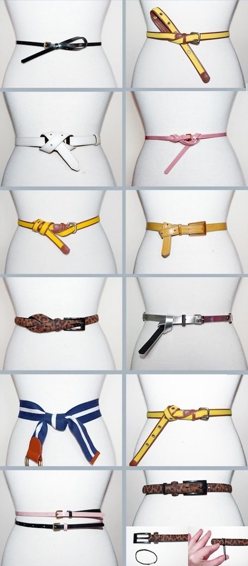 Wear a belt many various ways
