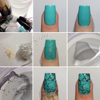 turquoise stone nails