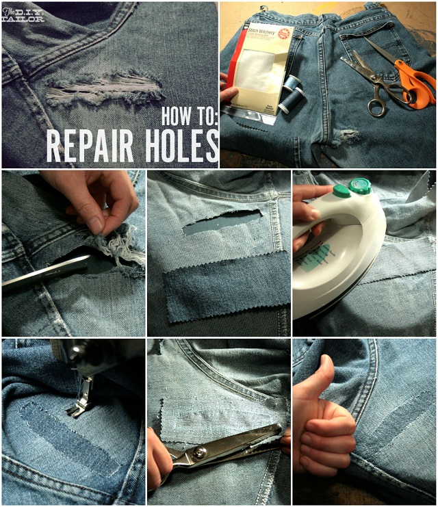 benzin Forstå Lover How To Repair Holes in Jeans - AllDayChic