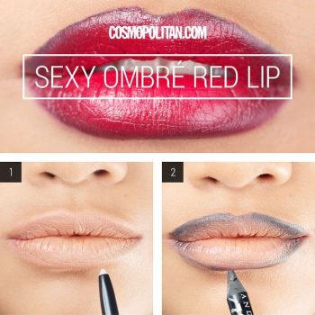 How to Make Seductive Red Ombre Lips
