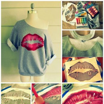 Kiss Me Lip Sweatshirt – DIY