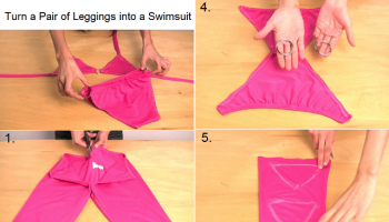 Turn a Pair of Leggings into a Swimsuit