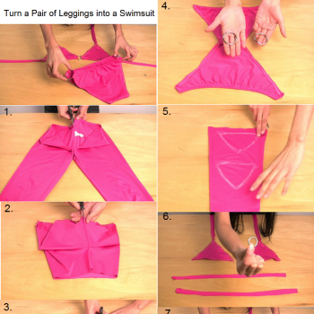 Turn a Pair of Leggings into a Swimsuit