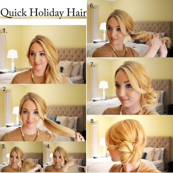 quick holiday hairstyle