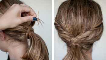 Quick Twisted Ponytail Hairstyle