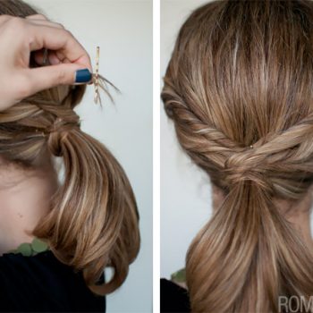 Quick Twisted Ponytail Hairstyle