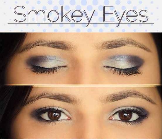 silver smokey eye brown eyes
