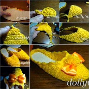 DIY-Pretty-Crochet-Home-Slippers