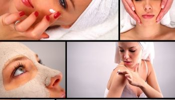 Beauty treatment collage