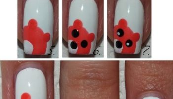 Bear Nail Art Design Tutorial (2)