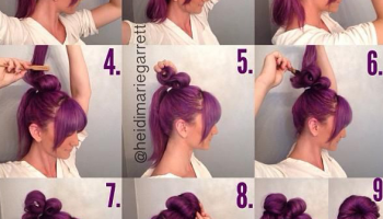 Natural Big Bun – DIY Hairstyle (2)