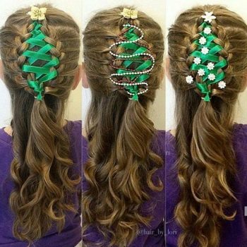 Corset-Ribbon-Braided-Christmas-Tree-Hairstyle-Tutorial