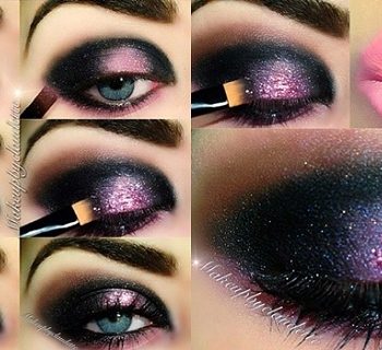 Dark And Intense Pink Makeup Tutorial (3)