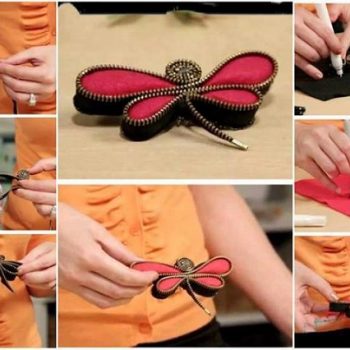 How to Make a Zipper Dragonfly Pin – DIY