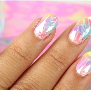 Shattered Glass Nail Art