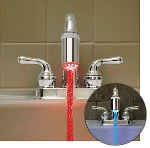 Temperature-Sensitive LED Faucet Light